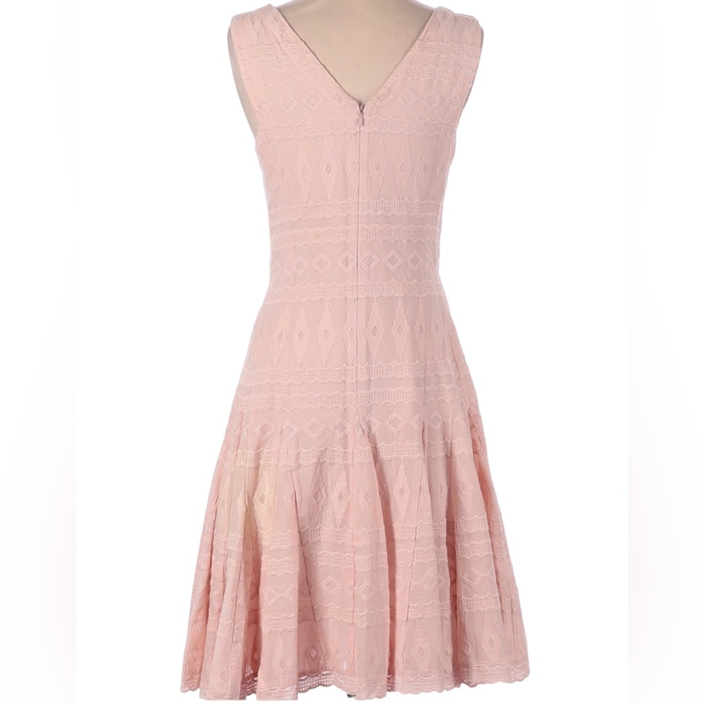 Rebecca Taylor Quartz Pink Embroidered Gauze‎ Cotton Tie Front Sleeveless… - Picture 8 of 13